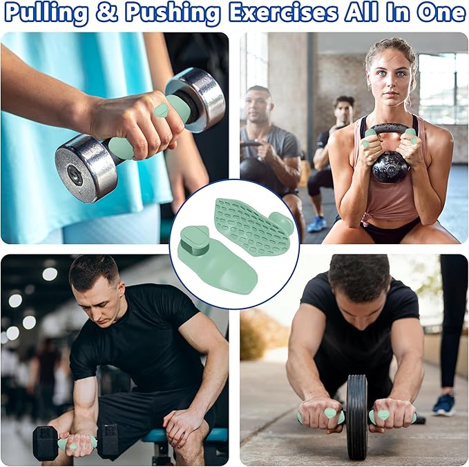 Silicone Gym Grips for Weight Lifting,Workout Gloves for Women Men Alternative,Anti Slip Gym Workout Grip,Rubber Gym Hand Grips-Weightlifting Grips Pad for Barbell,Pull Up,Ryptfit,Training