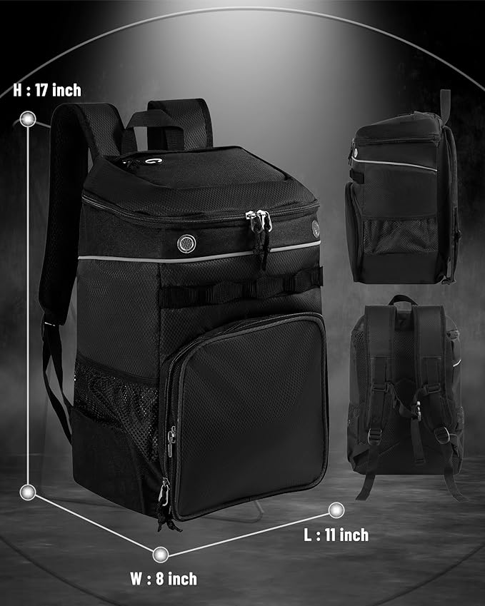 TRAILKICKER Basketball Bag Backpack with Ball Holder Multi-Sport Backpack for Soccer Volleyball Football Baseball Helmet
