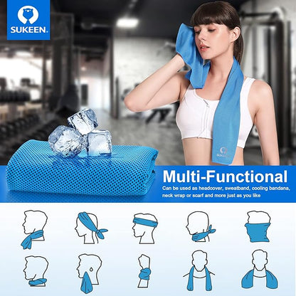Sukeen Cooling Towel (40"x12") Bulk Ice Towel,Soft Breathable Chilly Towel,Microfiber Towel for Yoga,Sport,Running,Gym,Workout,Camping,Fitness,Workout & More Activities