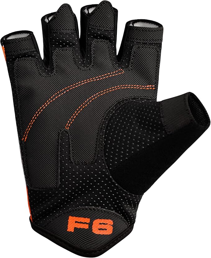 RDX Weight Lifting Gloves Gym Fitness Workout, Anti Slip Padded Palm Elasticated Strength Training Equipment Men Women Half Finger Exercise Bodybuilding Calisthenics Cycling Rowing Climbing