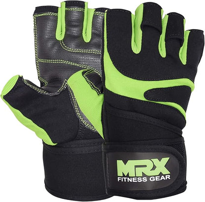 MRX Weightlifting Gloves for Men Workout Gloves Mens Wrist Support Lifting Gloves Male Gym Gloves | Workout Gym Accessories for Men Weight Lifting Fingerless Gym Exercise for Powerlifting