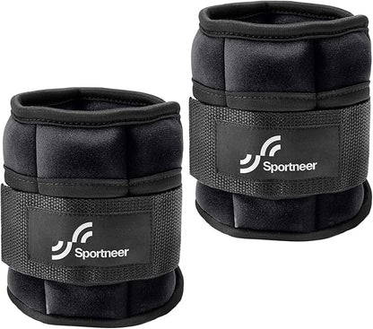 Sportneer Adjustable Ankle/Wrist Weights for Men Women Kids, Weighted Leg & Cuff Strength Training for Yoga Walking Running Aerobics Gym Fitness Physical Therapy