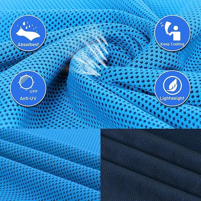 4 Packs Cooling Towels for Neck and Face(40"x 12"), Cold Towels for Hot Weather, Cooling Wipes, Lightweight Soft Breathable Towels for Yoga, Sport, Workout, Running, Gym, Camping, Fitness