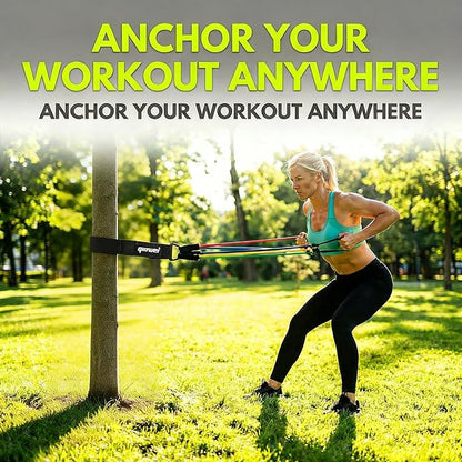 Heavy Duty Resistance Band Anchor for Resistance Band, Exercise band,Fitness Accessories(Anchor Strap,Door anchor with Clips).