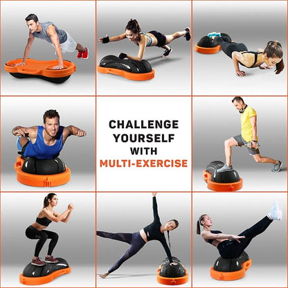 Yes4All 880LBS Half Ball Balance Trainer, Pilates Balance & Stability Ball for Exercises, Home Gym, Floor & Full Body Workouts