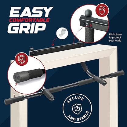 Sagler Pull up bar Doorway Heavy Duty Chin up bar Trainer for Home Gym Doorway Pull up bar or dip bar