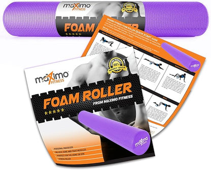 Maximo Fitness Foam Roller - High Density Exercise Roller for Trigger Point Self Massage, Muscle and Back Roller for Fitness, Physical Therapy, Yoga and Pilates, Gym Equipment