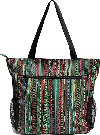 Original Floral Water Resistant Large Tote Bag Shoulder Bag for Gym Beach Travel Daily Bags Upgraded