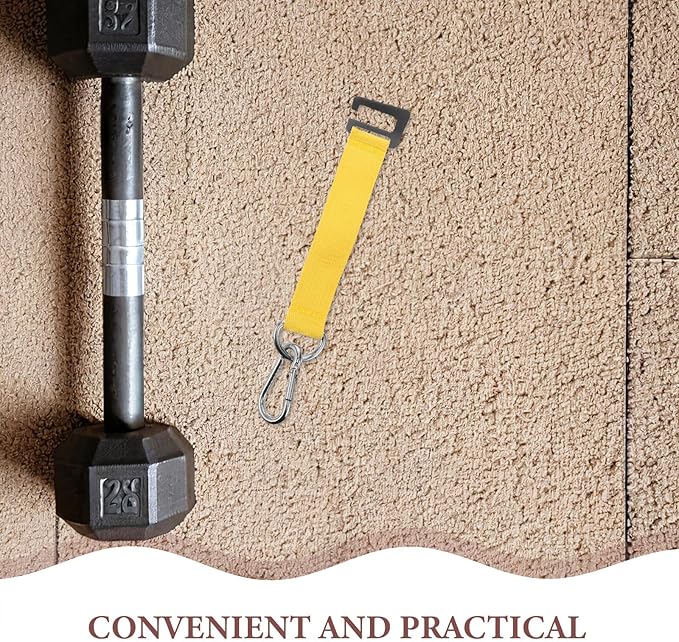 Pull-up Hooks and Heavy-Duty Hanging Straps for Gym Equipment, Yellow Safety Hooks for DIY Cable Machines and Swing Sets, Fitness Accessories for Workout and Bodyweight Training