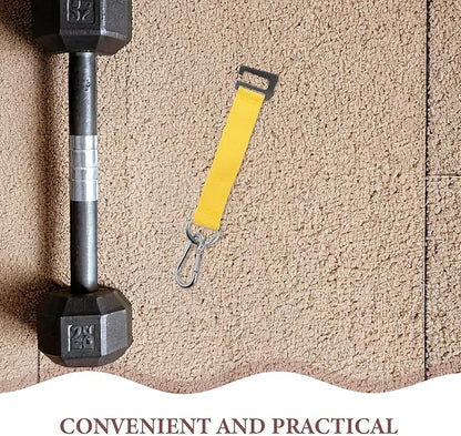 Pull-up Hooks and Heavy-Duty Hanging Straps for Gym Equipment, Yellow Safety Hooks for DIY Cable Machines and Swing Sets, Fitness Accessories for Workout and Bodyweight Training