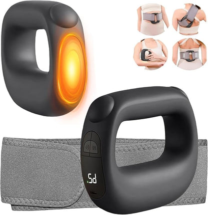 Deep Tissue Percussion Muscle Massage Gun: with Heat, Adjustable Intensity and Speed, Super Quiet, USB-C Rechargeable, Portable, Pain Relief for Athletes and Everyone, Ideal Gift（Black）