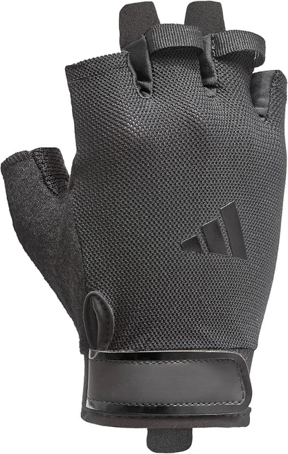 Adidas Essential Training & Weightlifting Gloves, Fingerless Workout Gloves