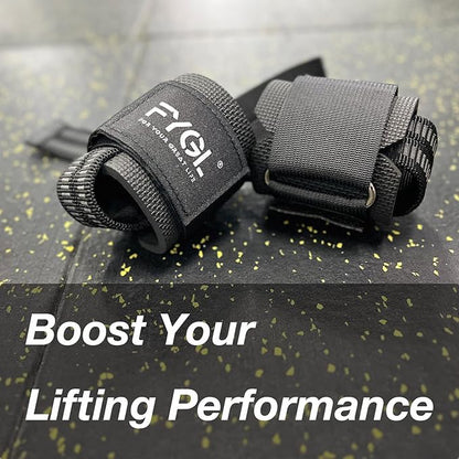 Weight-Lifting-Straps - Neoprene Padded Wrist Support with Nylon Dura Grip, Wrist Wraps for Weightlifting, Powerlifting, Deadlift & Strength Training
