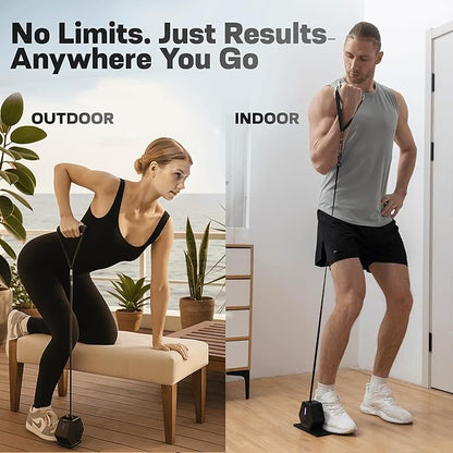 Smart Home Gym - Portable Home Gym Equipment with Digital Resistance 7-66 lbs | Single Motor Electronic Cable Machine for Strength Training | Compact Motorized Adjustable Weight Fitness System