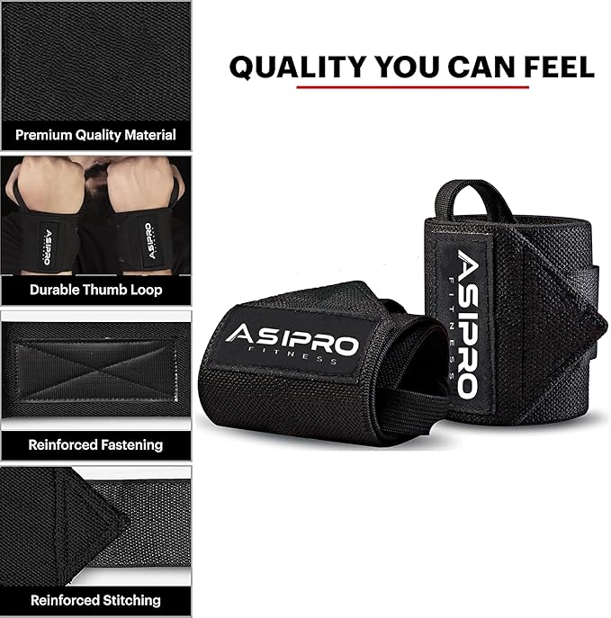 Wrist Wraps for Weightlifting 18" Wrist Straps for Weightlifting Weight Lifting Wrist Wraps for Men & Women, Muñequeras para Gym Wrist Support for Working Out, Gym Wrist Wraps for Powerlifting