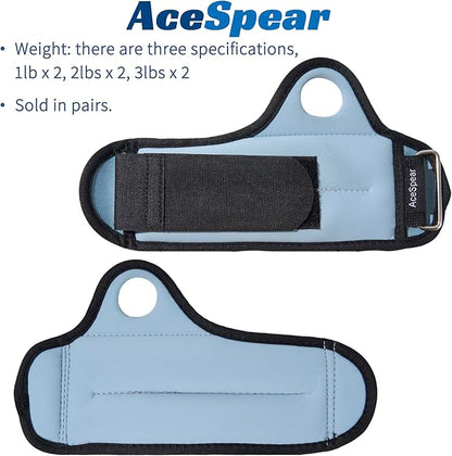 AceSpear Wrist Weights with Thumb Loops Lock for Men Women 1lb*2 2lbs*2 3lbs*2 Ankle Weights Weighted Gloves for Running Strength Training Walking Exercises