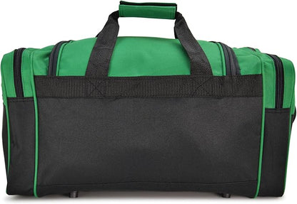 DALIX 21" Blank Sports Duffle Bag Gym Bag Travel Duffel Adjustable Strap in Green