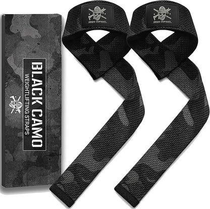 Iron Infidel Weight Lifting Straps - Wrist Straps for Weight Lifting, Deadlifting, Exercise, Crossfit, Strength Training, Olympic Lifts - Gym Straps for Grip Strength on Bar