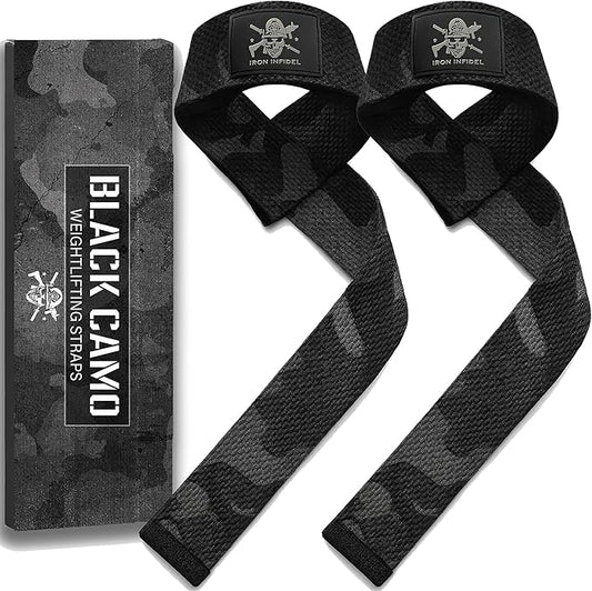 Iron Infidel Weight Lifting Straps - Wrist Straps for Weight Lifting, Deadlifting, Exercise, Crossfit, Strength Training, Olympic Lifts - Gym Straps for Grip Strength on Bar