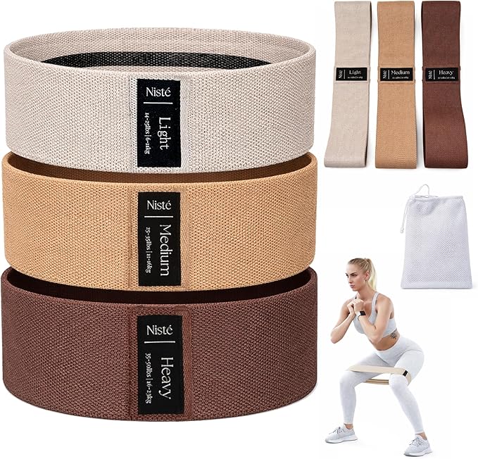 Neutral Resistance Bands Set – Heavy-Duty Exercise Bands for Glutes, Full-Body Strength Training, Home Workouts & Stretching