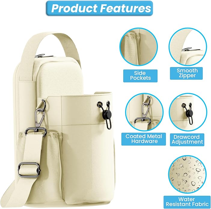 CORDOBA & CO., Magnetic Gym Bag Man Woman, Super Strong Magnetic Bottle Bag, 11LB Weight Capacity, Crossbody Gym Water Holder