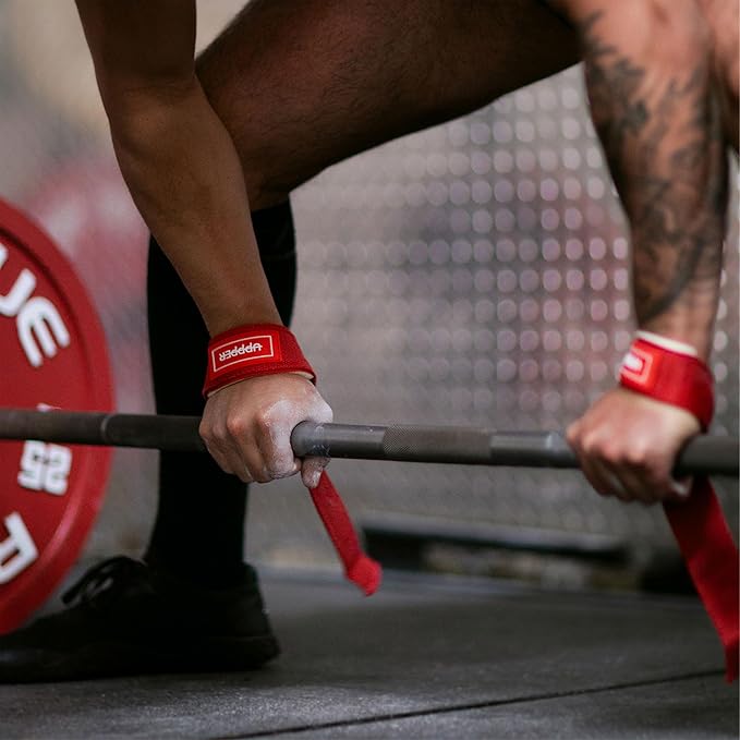 UPPPER Lifting Straps for Weightlifting – 22" Cotton Wrist Straps with Neoprene Padding for Deadlifts, Pullups, Gym Workouts – For Men & Women | Premium Fitness Gear