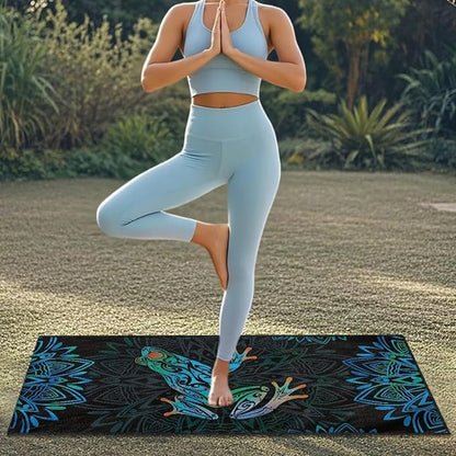 Bulopur Frog Sweat Towel Car Seat Cover Boho Mandala Post-Work Running Athletic Beach Towel Machine Washable Lightweight Breathable Floral Car Interior Accessories