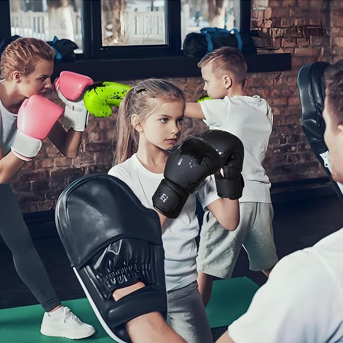 Kids Boxing Glove 6oz 8oz, Youth, Boys and Girls Training Sparring Gloves for Punching Bag, Kickboxing, Muay Thai, MMA, Gift for Age 6-15 Years
