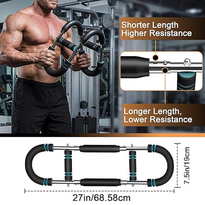 Twister Arm Trainer, 40-100lb Adjustable Chest Workout, Portable Resistance Power Twister for Home & Travel