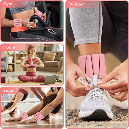 Wrist Weights, Ankle Weights for Women Men, Adjustable Wrist Weighted Bracelet for Home Gym Workout, Running, Yoga, Exercise, Strength Training