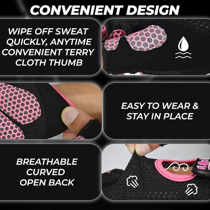 FIGHTSENSE Weight Lifting Gloves with Full Palm Protection, Workout Gloves for Men Women, Breathable Exercise Gym Gloves for Weightlifting, Fitness, Cycling, Pull ups, Deadlifting