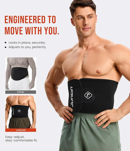 Junlan Waist Trainer for Men and Women - Sweat Band for Stomach Working Out