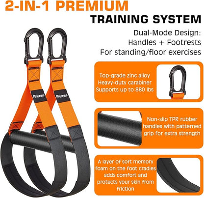 Home Resistance Training Kit, Suspension Trainer Straps with Adjustable Extension, Door Anchor, and Carry Bag – Strength Training Equipment for Full Body Bodyweight Workouts at Home or Outdoors