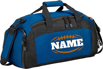 Personalized Sports Duffle Bag with Shoe Compartment (Football, Royal)