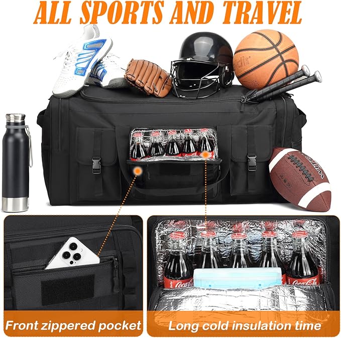 135L 37" Extra Large Duffle Bag for Men, Heavy Duty Sports Gym Equipment Travel Duffle Bag