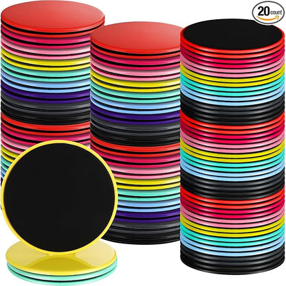 Jenaai Core Sliders for Working Out Bulk Dual Sided Workout Disc Gifts for Group Training Classes Fitness Slider for Stability Ab Legs Full Body Fit Gym Carpet Hardwood FloorFoot