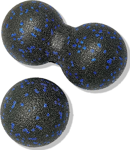 Peanut Massage Ball - Double Lacrosse Massage Ball & Mobility Ball for Physical Therapy - Deep Tissue Massage Tool for Myofascial Release, Muscle Relaxer, Acupoint Massage