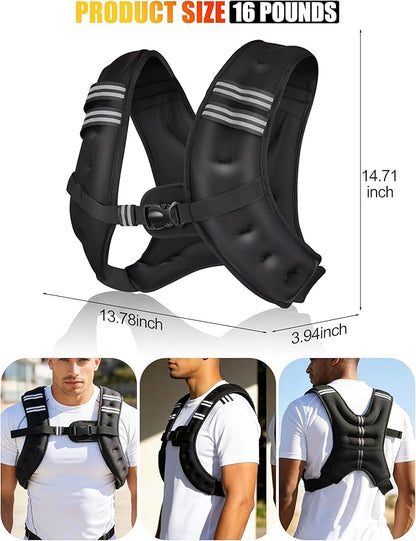 Henkelion Weighted Vest Weight Vest for Men Women Kids Weights Included, Body Weight Vests Adjustable for Running, Training Workout, Jogging, Walking