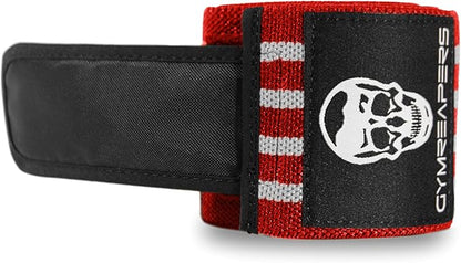 Gymreapers Knee Wraps for Squats and Powerlifting 72 Inch Compression Wraps with Strap for Men & Women Weightlifting Support