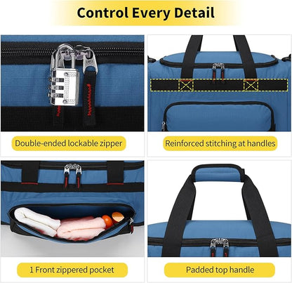 Gym Bag 22 inch Sport Duffle Bag for Men - 55L Weekender Duffel Bag for Travel 22“×12”×13“ - Royal Blue
