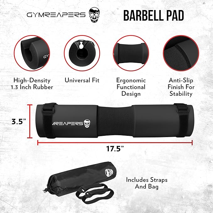 Gymreapers Barbell Squat Pad - Protective Bridge Pad For Hip Thrust, Squats, Lunges - Hip Support, Neck Protection For Bar