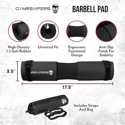 Gymreapers Barbell Squat Pad - Protective Bridge Pad For Hip Thrust, Squats, Lunges - Hip Support, Neck Protection For Bar