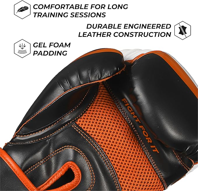 Sanabul Essential Gel Boxing Gloves for Men & Women, Kickboxing MMA, Muay Thai Gloves and Heavy Bag Training Punching & Sparring