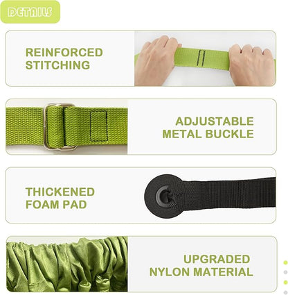 Waist Back Leg Stretch Strap Yoga Fitness Stretcher Back Bend Assist Trainer Waist Flexibility Equipment Over Door Yyoga Sstrap for Pilates, Dancing, Gymnastics Training Belt with Door Anchor