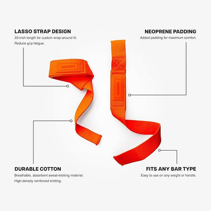 UPPPER Lifting Straps for Weightlifting – 22" Cotton Wrist Straps with Neoprene Padding for Deadlifts, Pullups, Gym Workouts – For Men & Women | Premium Fitness Gear