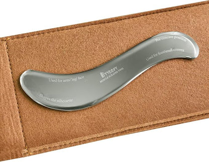 BYYDDIY 6.3 inch Stainless Steel Gua Sha Muscle Scraper Tool,Scar Tissue Tool,Physical Therapy Tools,Muscle Scraping Tool,Guasha Massage Scraper,IASTM Tools (S.S-1)