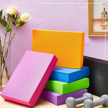Hanaive Balance Pad Foam Pad Yoga Mat Trainer Non Slip Cushion Exercise Knee Mat for Fitness Stability Stretching, Pilates, Physical Therapy, Core Trainer, 11.81 x 7.87 x 1.97 Inch