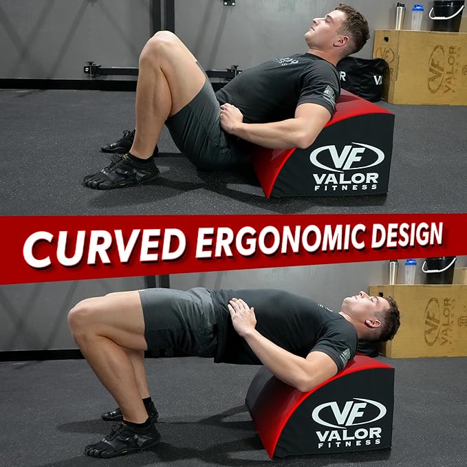 Valor Fitness Hip Thrust Pad Glute Training Box for Home Gym, Non Slip Foam Platform for Step Ups, Squats, Core and Lower Body Strength