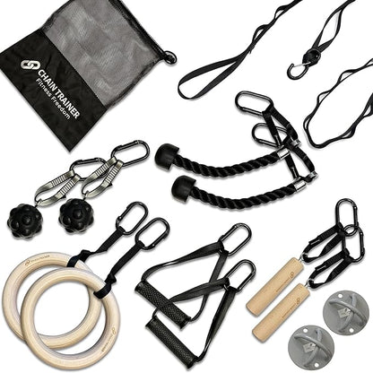 Portable Home Gym Multi-functional Basic Fitness Freedom Workout Equipment Comes in Basic, Intermediate, Advanced or Deluxe Sizes and Comes in Black or Silver