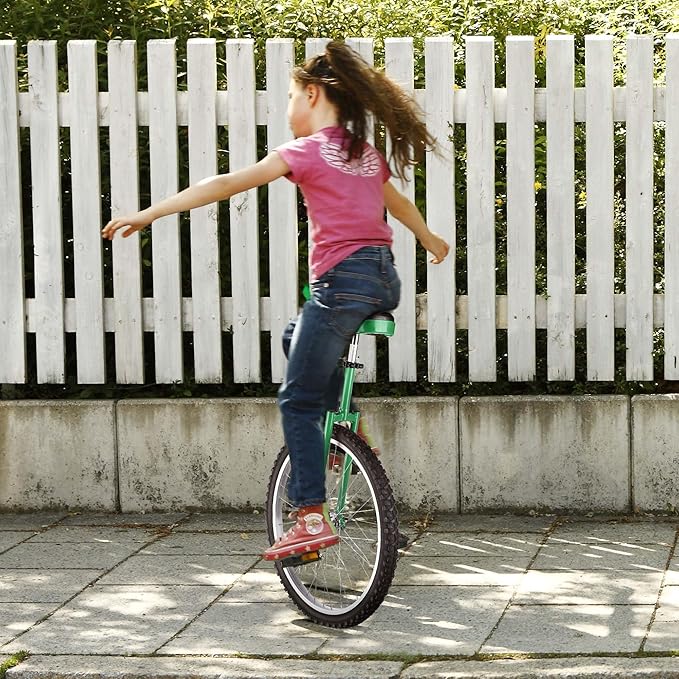 AW 16/18/20/24 Inch Wheel Outdoor Unicycle Adjustable Seat Exercise Bicycle Fit Adults Kids Outdoor Sports Fitness Exercise, for Choice